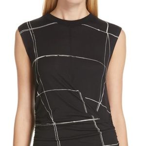 BOSS Esanta Top in Drawing Line Black